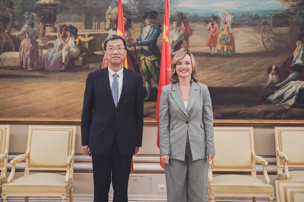 Minister Pilar Alegría ontmoet haar Chinese tegenhanger, Huai Jinpeng