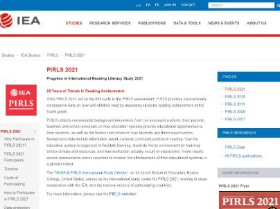 Web IEA PIRLS 2021