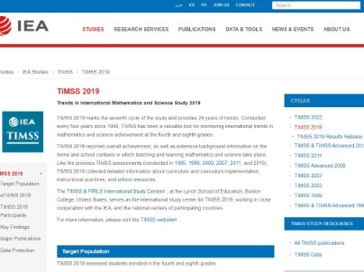 Web IEA TIMSS 2019