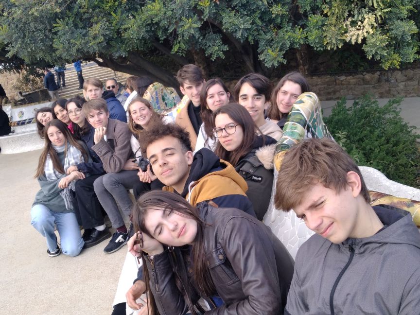 Juntos en el parque Güell