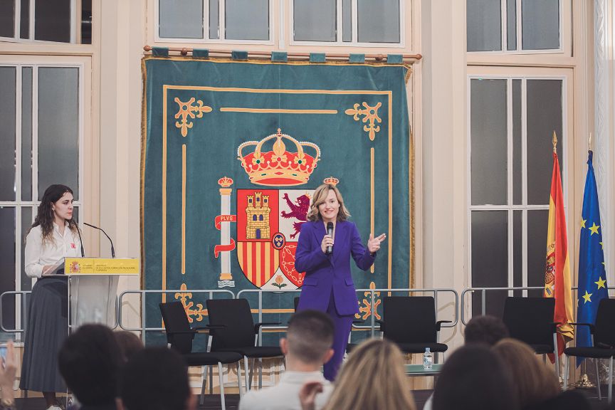 La ministra Pilar Alegría interviene en el acto de CANAE con motivo del Día del Estudiante