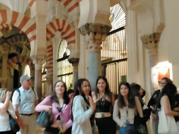 Alumnos en la Mezquita de Córdoba