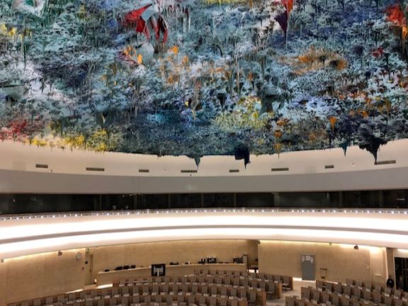 Foto de la cúpula de Miquel Barceló en la ONU