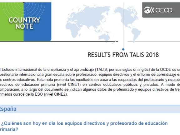 TALIS 2018 CINE 1 vs CINE 2-3