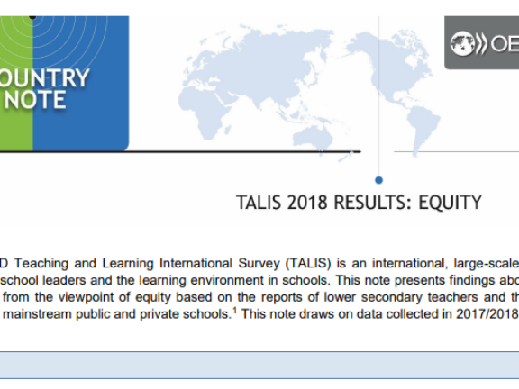 Imagen de Nota de País TALIS 2018 informe de equidad