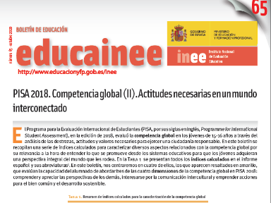 Boletín 65 de competencia global. PISA 2018