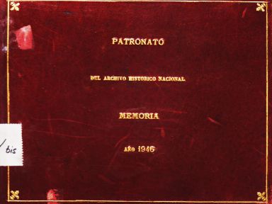 Portada de la Memoria del Patronato del Archivo Histórico Nacional