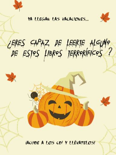 Portada de la revista de recomendaciones por Halloween