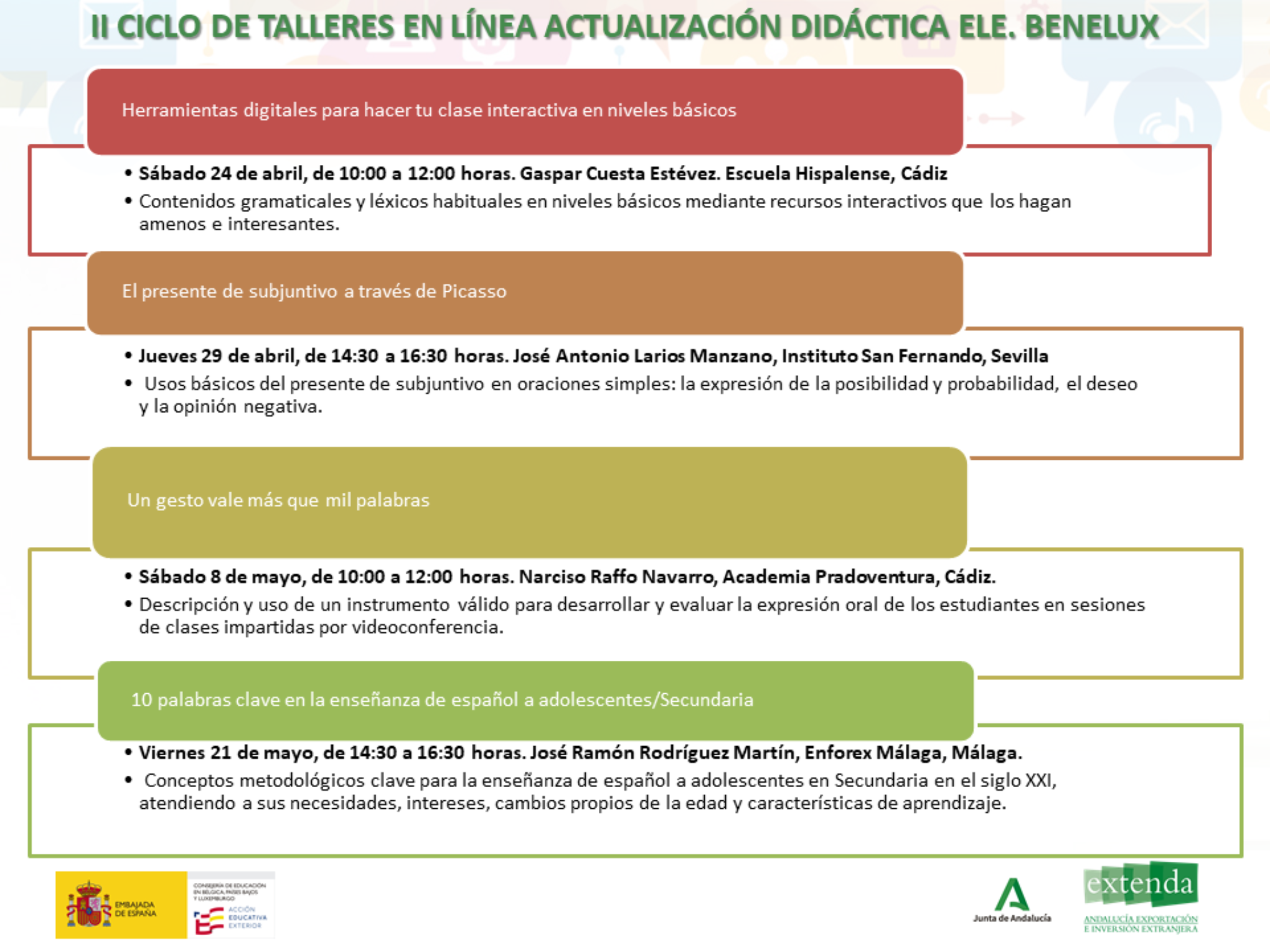 II Ciclo talleres en línea