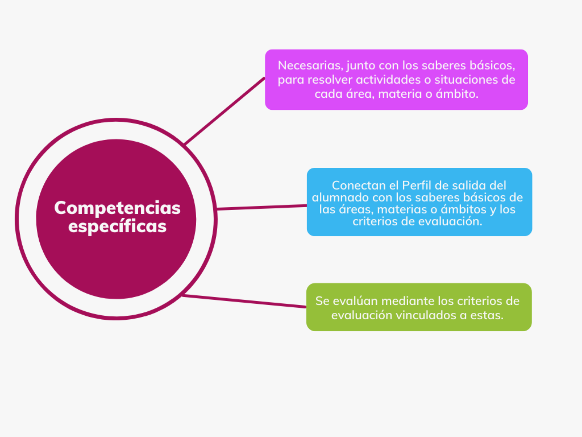 Infografía sobre las Competencias específicas