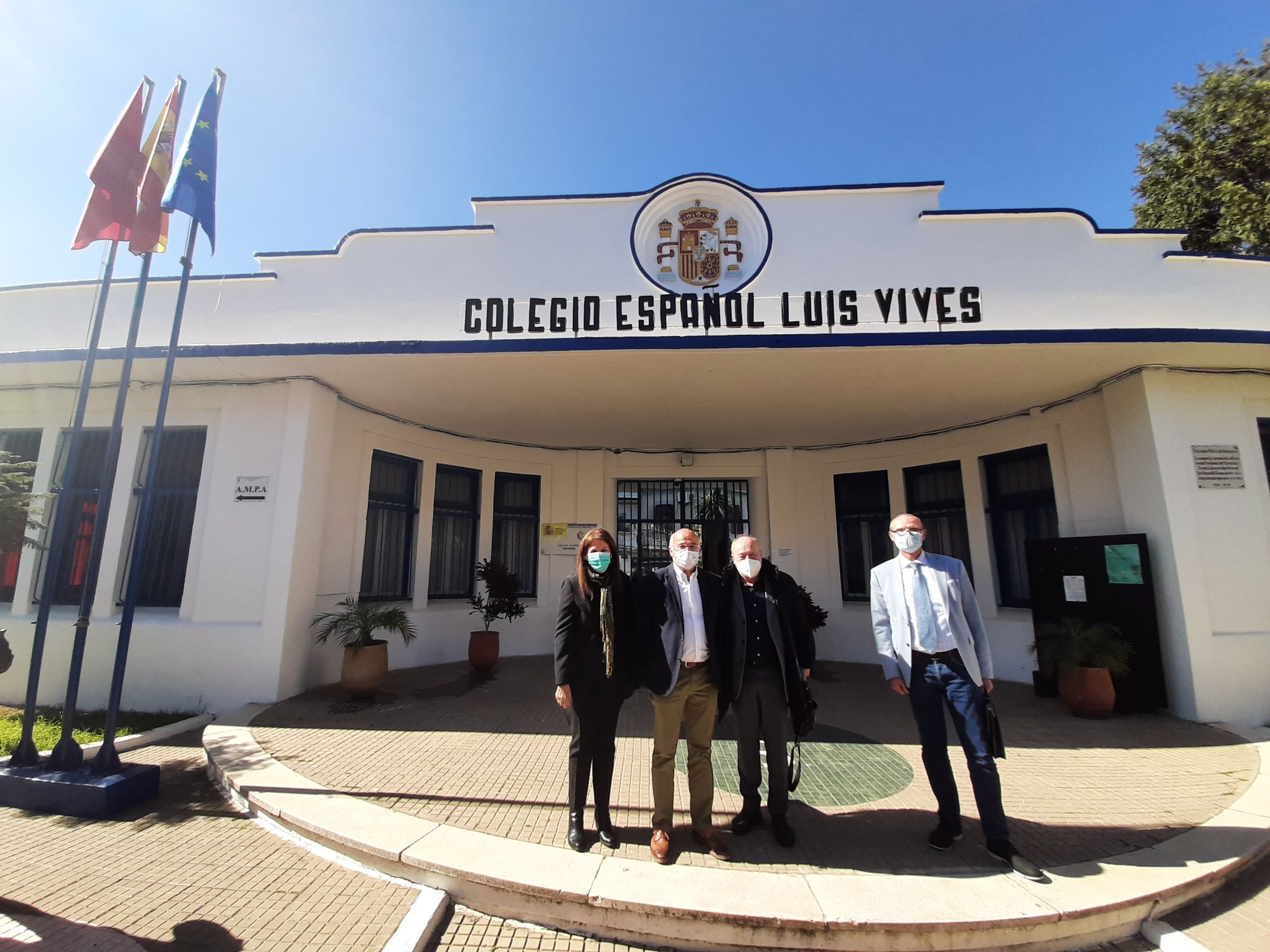 La consejera Trujillo, el director del centro Luis Vives, el director general Bar Cendón y el asesor Capellán