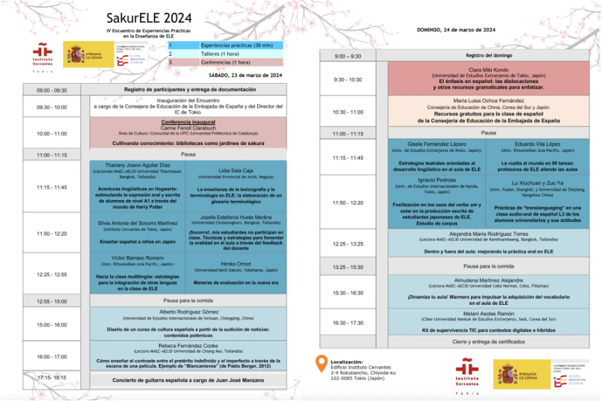 SakurELE: IV Encuentro de experiencias prácticas en la enseñanza de ELE 2024