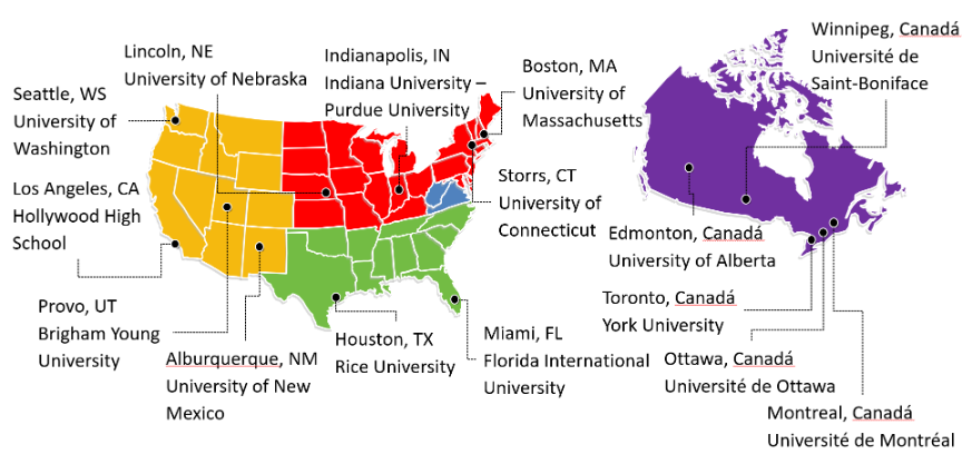 Mapa CER Estados Unidos y Canadá