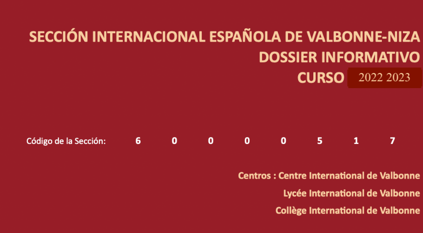 Dosier informativo de la Sección española de Valbonne Niza (versión en español)