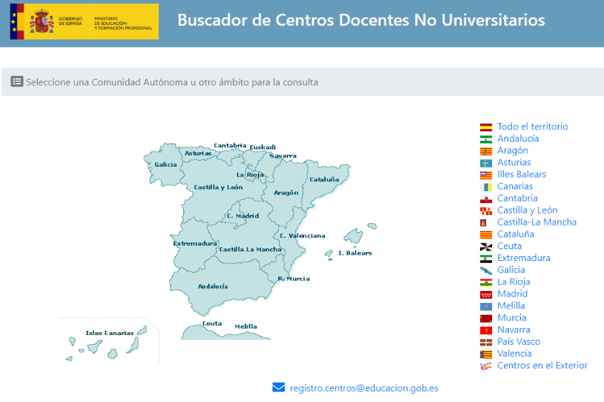 Registro de Centros Docentes del MEFP