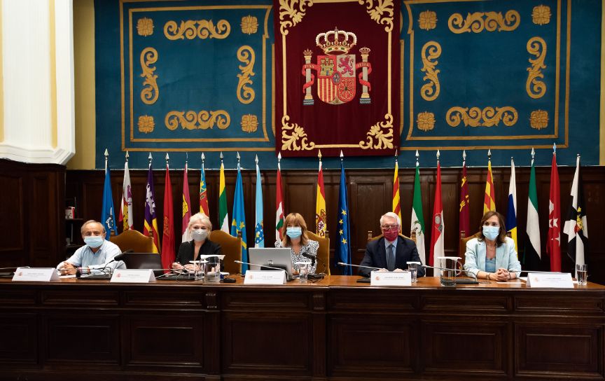 La ministra de Educación y Formación Profesional, Pilar Alegría, en el Pleno del Consejo Escolar del Estado.