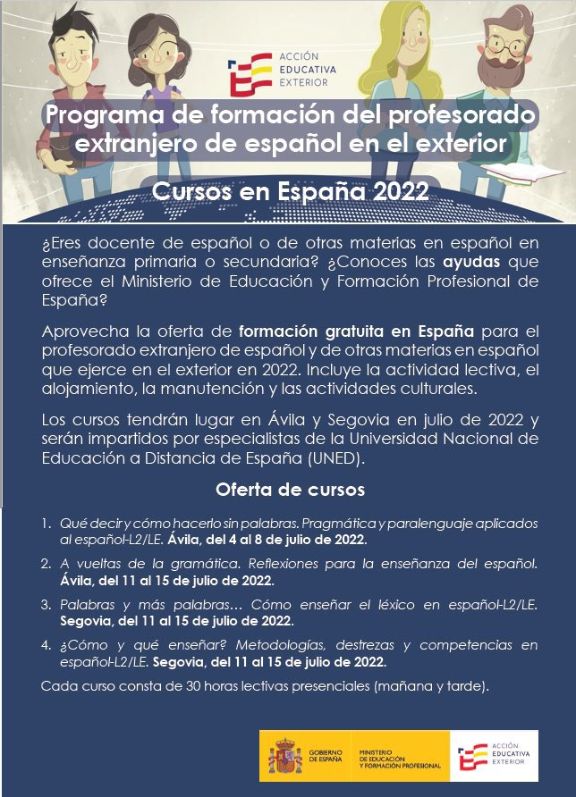 Cartel cursos MEFP-UNED