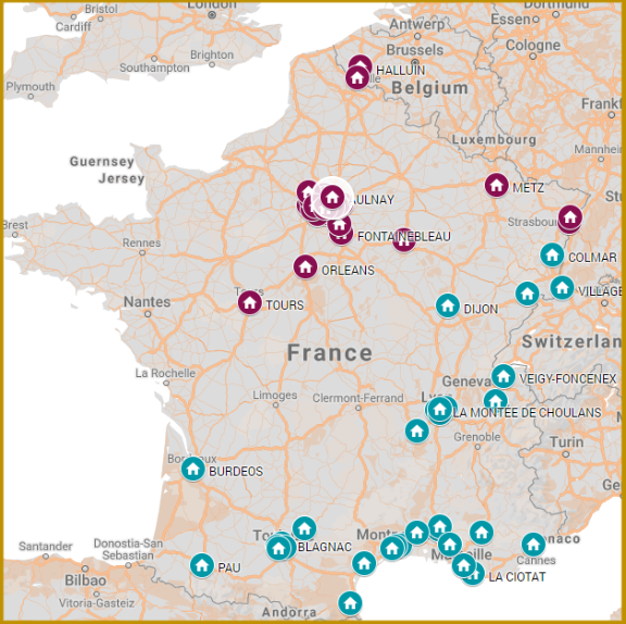 Mapa ALCE Francia