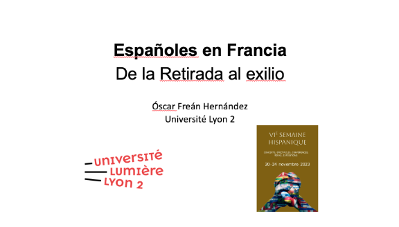 CONFERENCIA DEL CATEDRÁTICO DE HISTORIA ÓSCAR FREÁN  En el marco de la VI Semana Cultural Hispánica, nuestro alumnado de Terminale, y parte del alumna