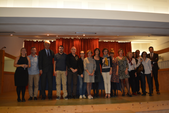 El Consejero de Educación con las autoridades francesas y profesores que han dado clase en la sección española en Grenoble.