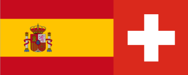 Banderas de suiza y españa