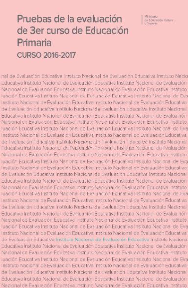 Pruebas de la evaluación de 3er curso de educación primaria. Curso 2016-2017