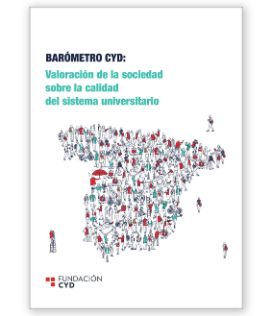 cubierta Barómetro CYD acerca de la valoración de la sociedad sobre la calidad del sistema universitario (2023)