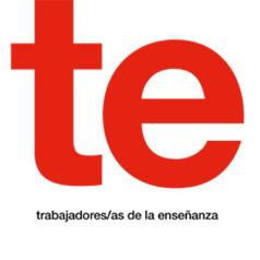 logotipo T.E. Trabajadores de la enseñanza (CCOO)