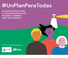 ilustraciones de mujeres con un faro con el hastag #unplanparatodas 