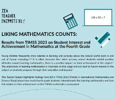 Liking mathematics counts (TIMSS 2023)