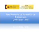 Portada del Plan Provincial de Formación del Profesado 2017-2018