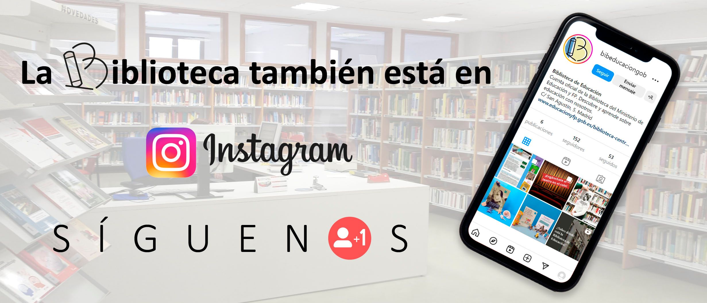 Instagram Biblioteca de Educación