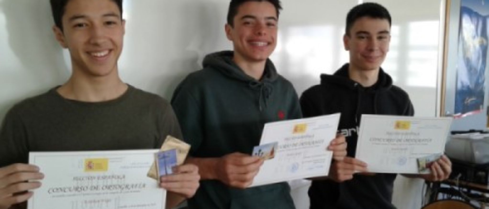 Alumnos seleccionados en el Concurso de Ortografía, lycée.