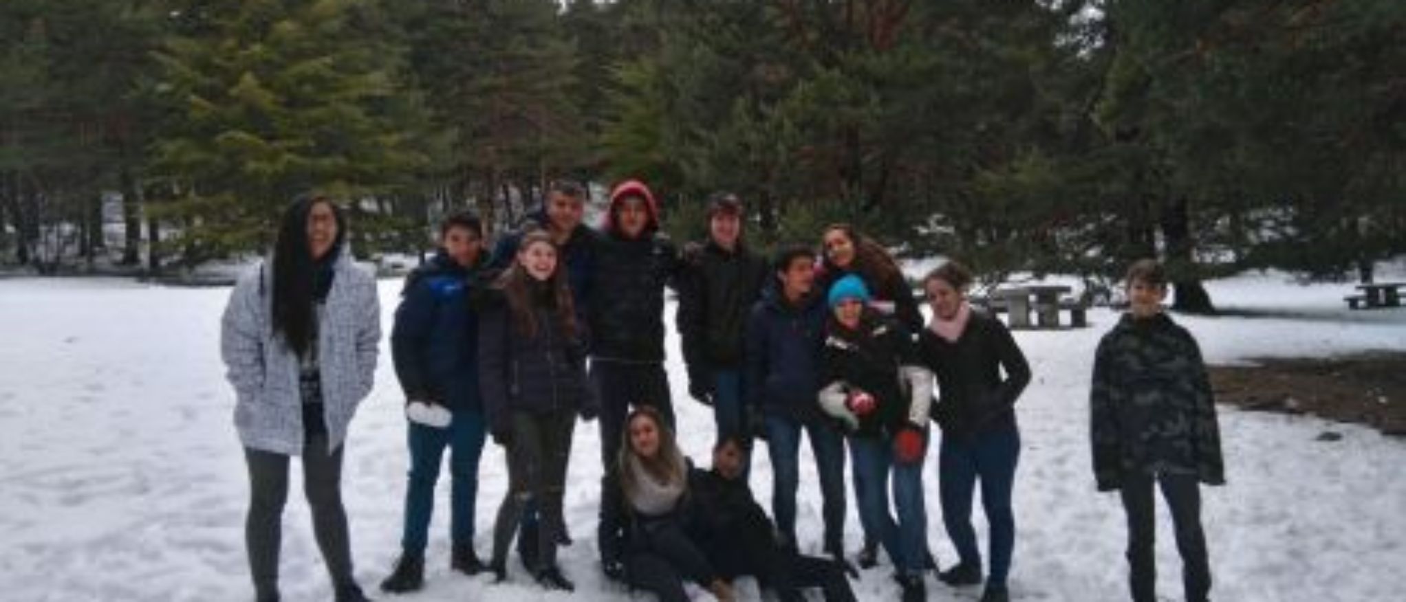 Alumnos con familias en Sierra de Madrid