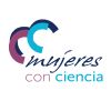 Logo de la página Mujeres con ciencia en color azul y morado