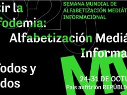 cartel anunciando la semana de la alfabetización