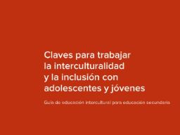 Portada de la Guía de educación intercultural