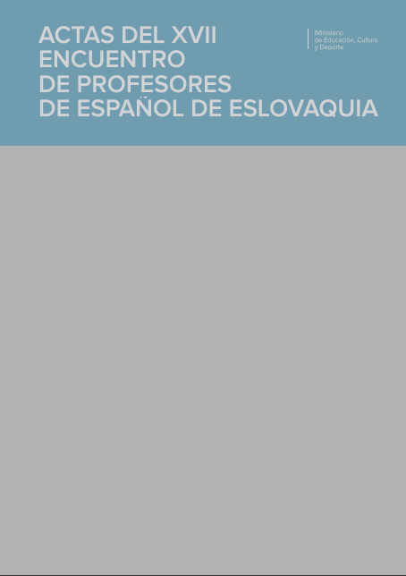 Portada de las Actas del XVII Encuentro de profesores de español de Eslovaquia